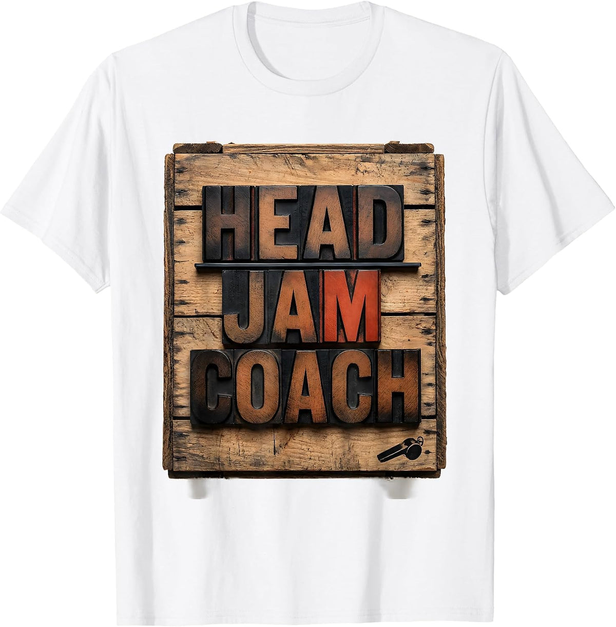 Men's Head Jam Coach Wholesome School Staff Role Label T-Shirt - White