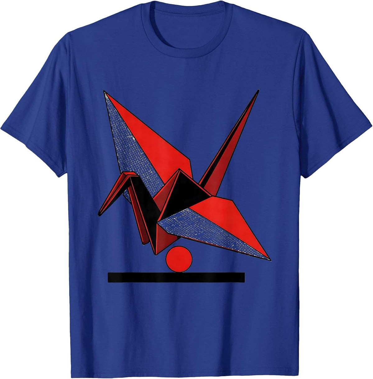 Origami Crane Graph Paper Math Teacher Gift T-Shirt - Royal Blue