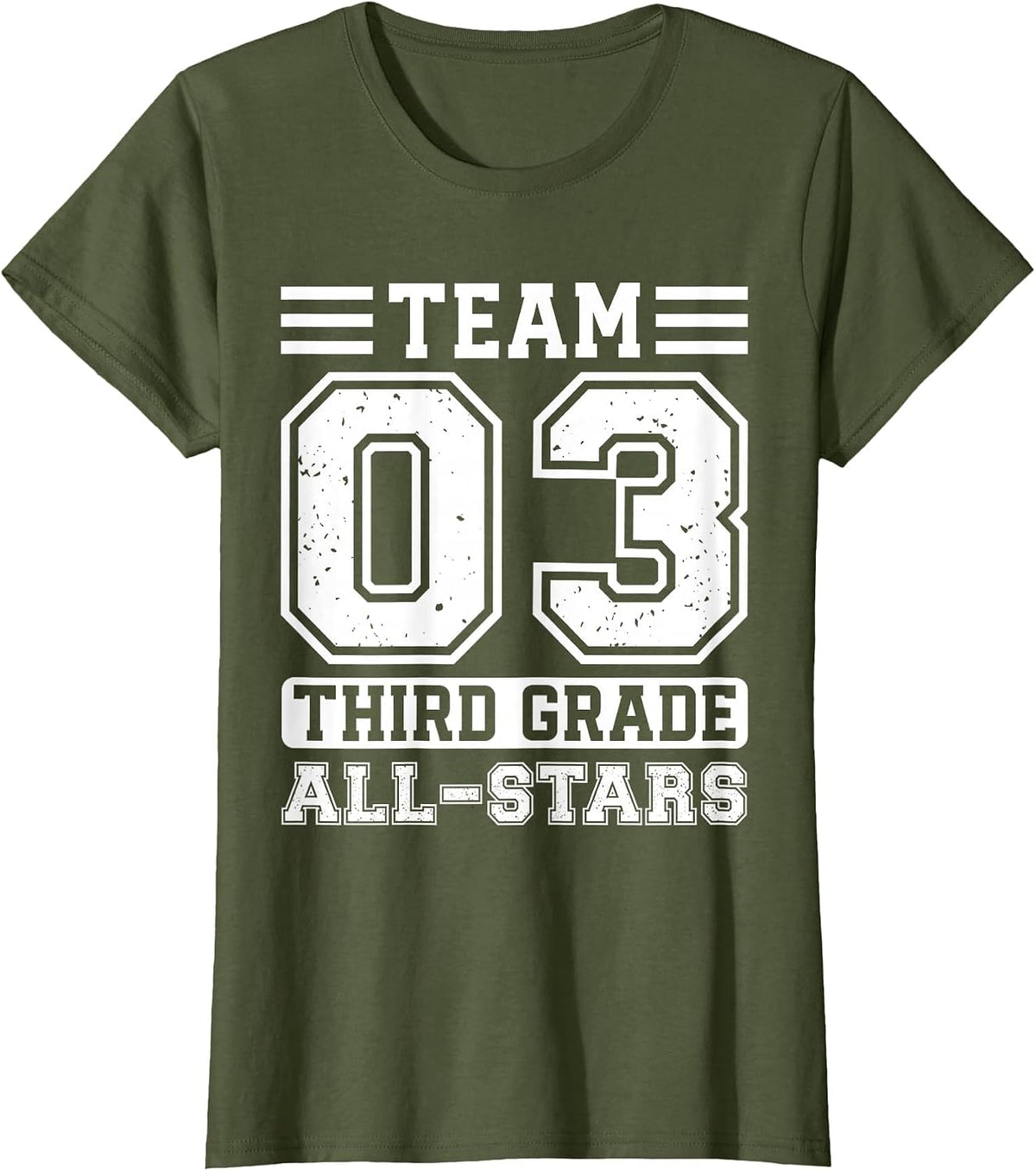3rd Grade Team T-Shirt Third Grade Back to School T-Shirt - Olive Green