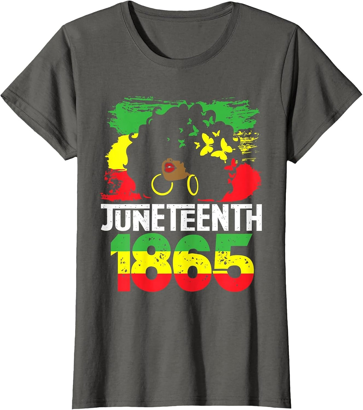 Juneteenth is My Independence Day Black Women Black Pride T-Shirt - Asphalt Grey