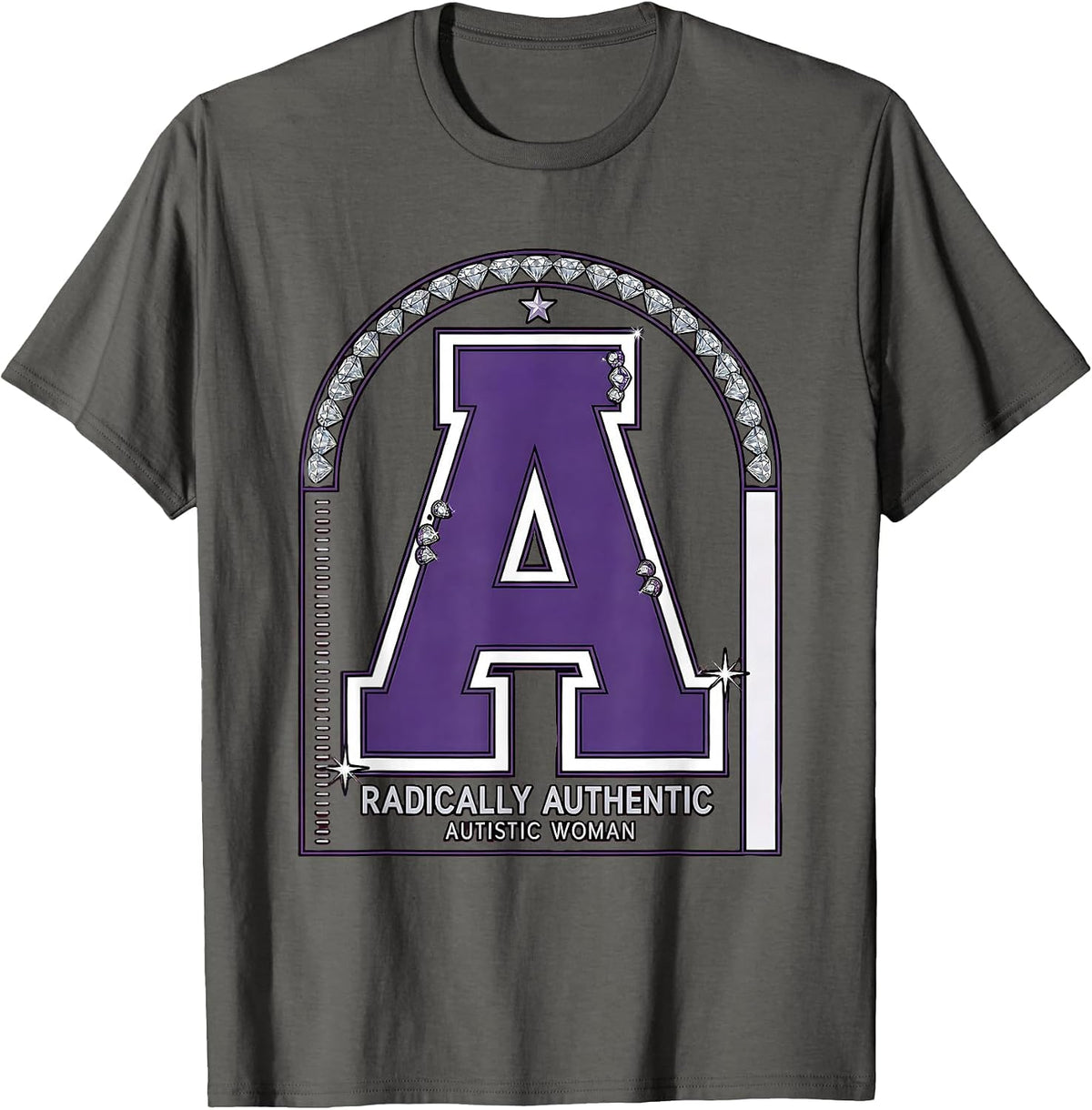 Men's Radically Authentic Autistic Woman Neurodiversity T-Shirt - Asphalt Grey