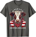 Certified Cow Lover Graphic Design T-Shirt - Asphalt Grey