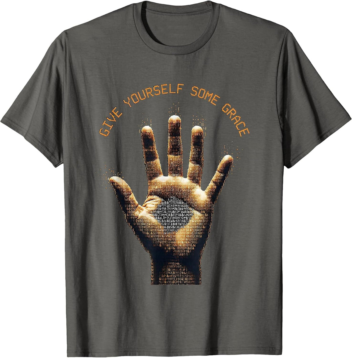 Men's Give Yourself Some Grace Mental Health Matters T-Shirt - Asphalt Grey