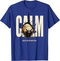 Calm Is Just My Cover Story Funny Honey Badger Sarcastic T-Shirt - Royal Blue
