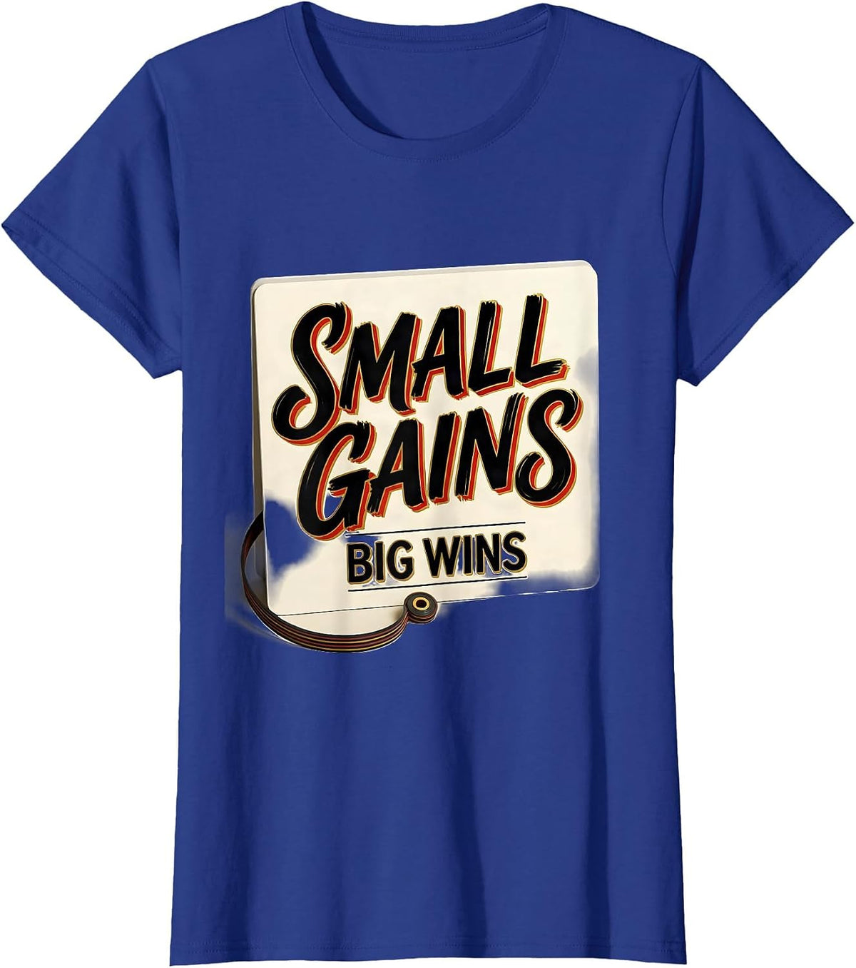 Women's Small Gains, Big Wins Occupational Therapy Physical Therapy T-Shirt - Royal Blue