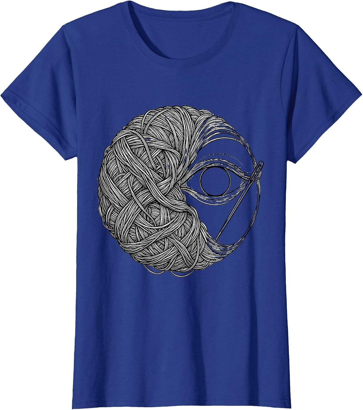 Women's Special Education Tangled Yarn Graphic Tee T-Shirt - Royal Blue