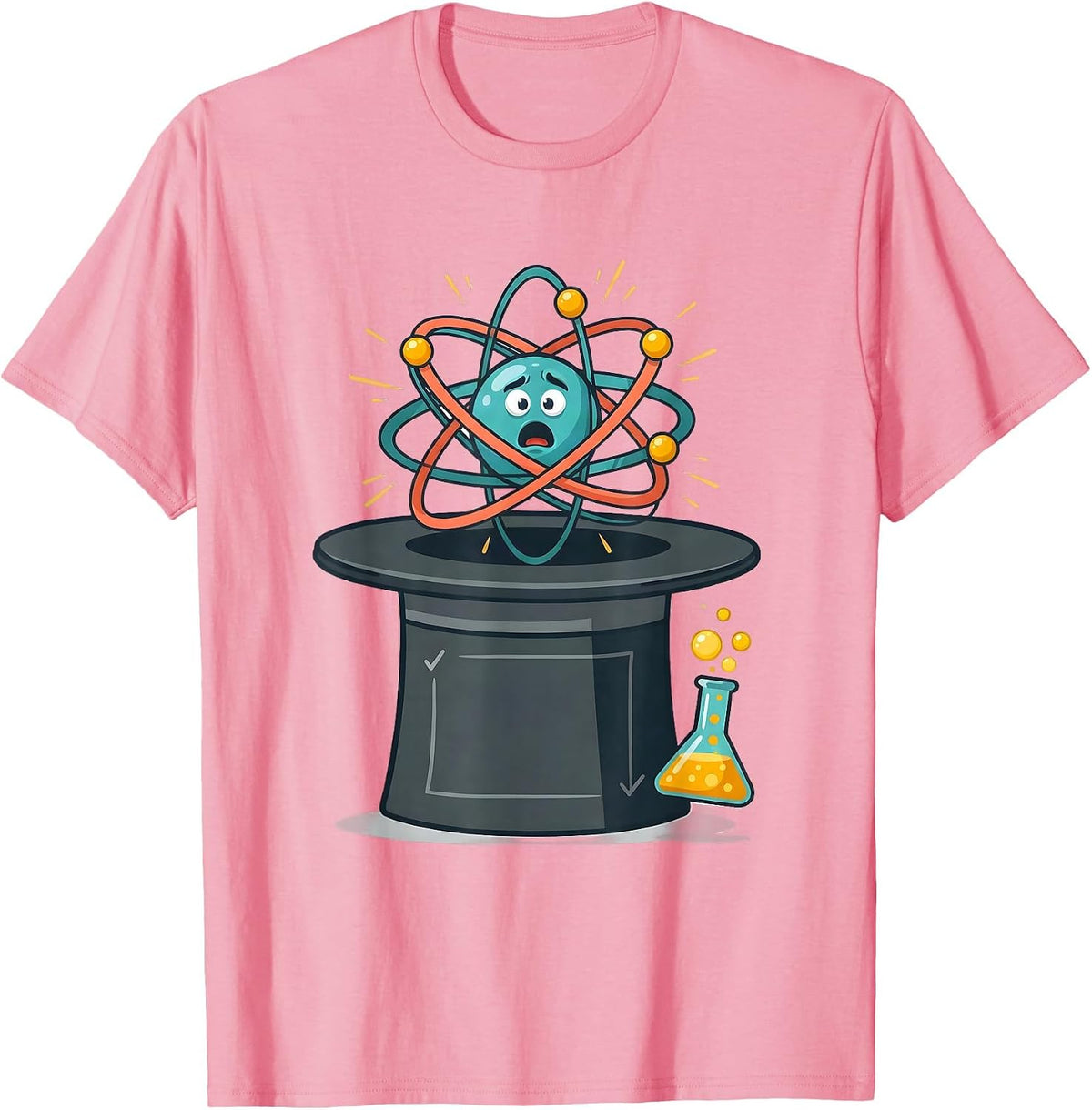 Men's Magician Atom Chemist Science Nerd Humor T-Shirt - Pink