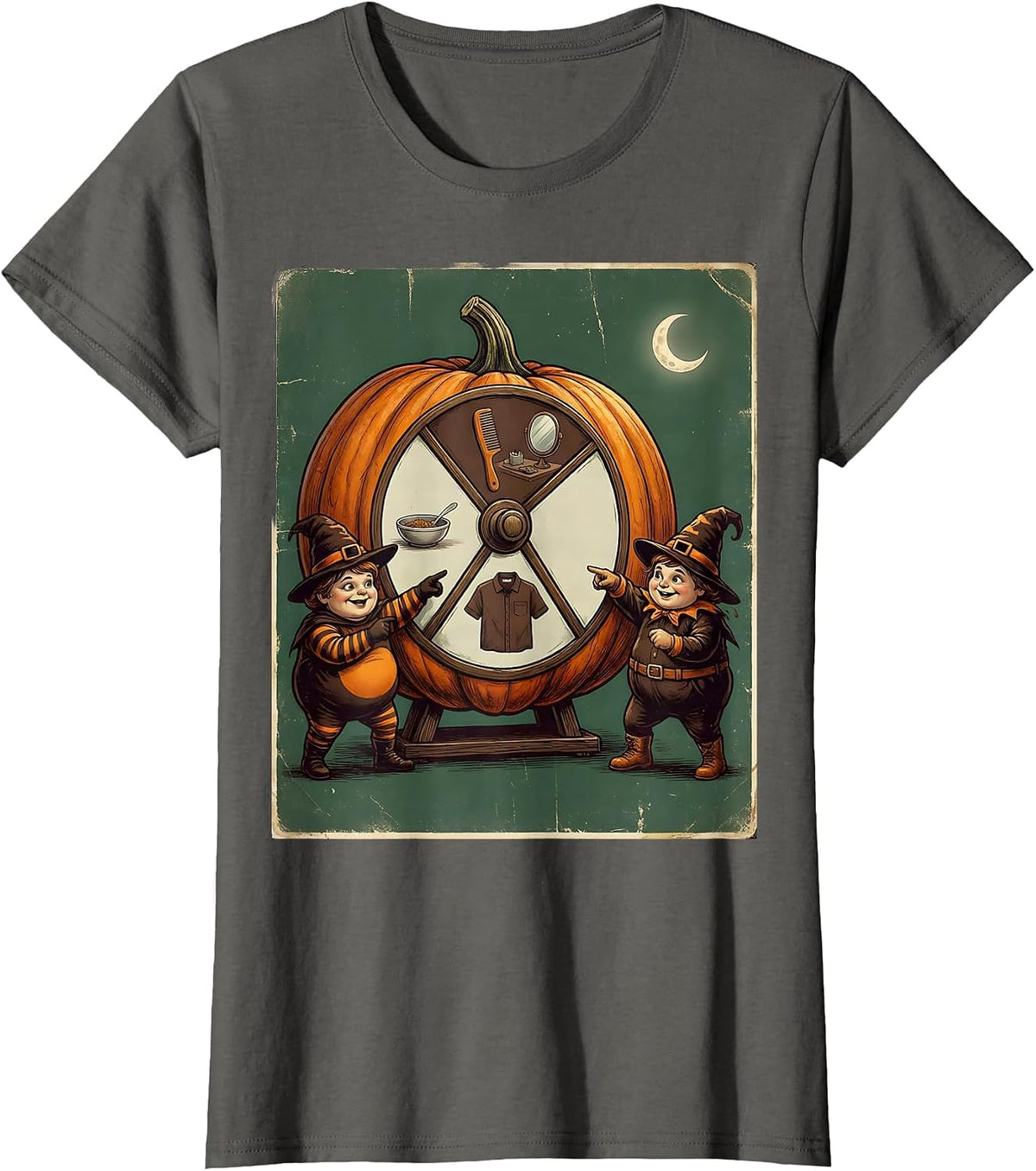 Women's Therapy Squad Pumpkin Daily Routine Occupational Therapy T-Shirt - Asphalt Grey