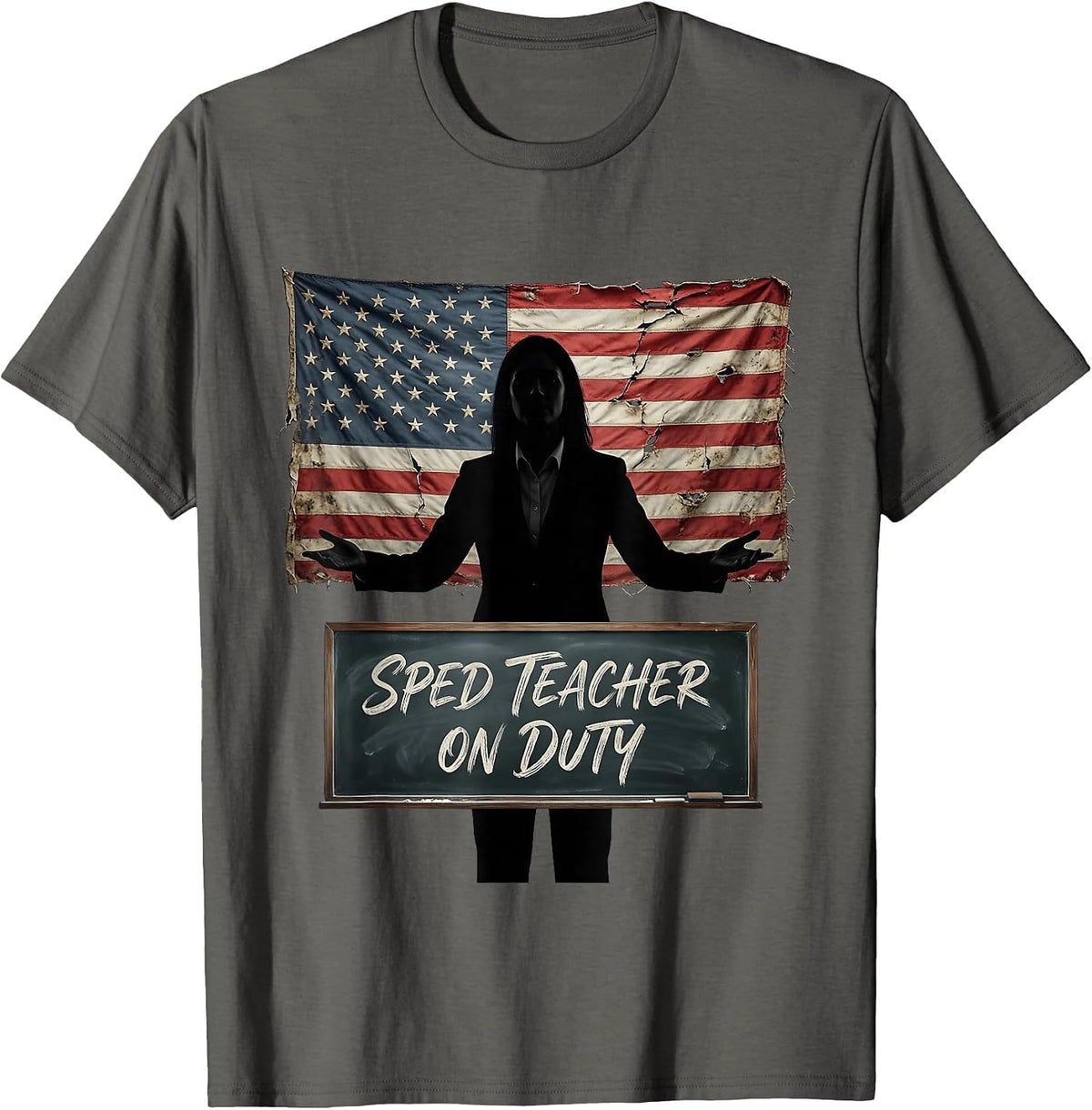 Sped Teacher On Duty Special Education Design T-Shirt - Asphalt Grey