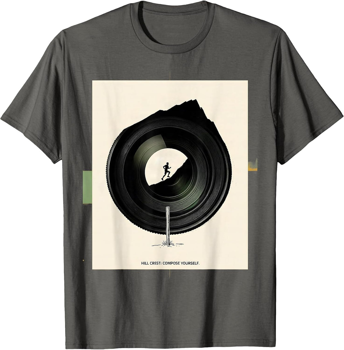 Hill Crest: Compose Yourself Funny Cross Country Running T-Shirt - Asphalt Grey