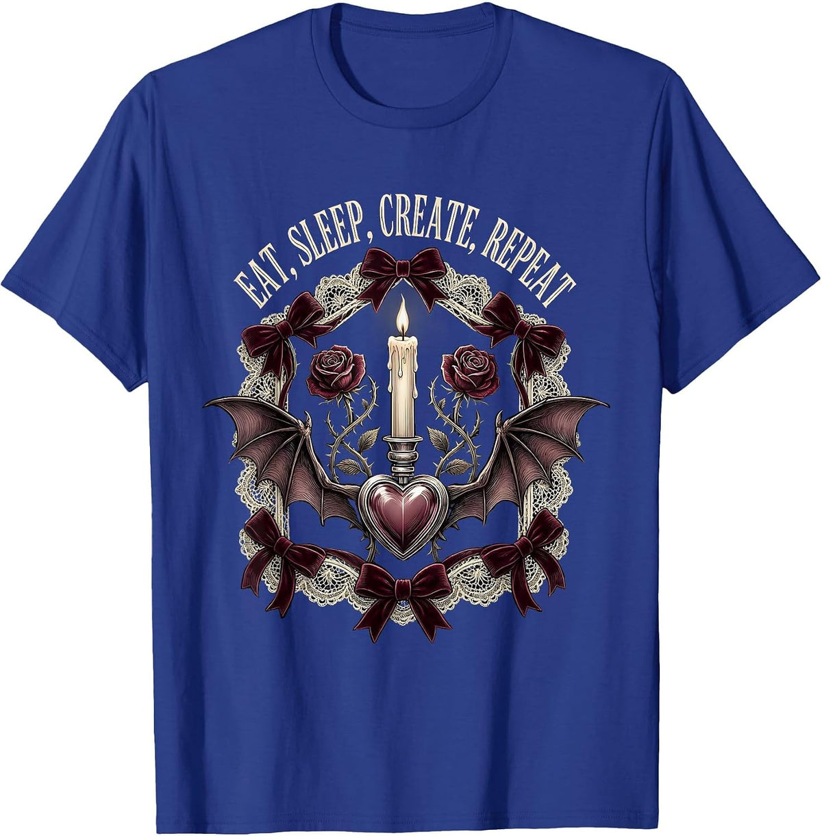 Men's Eat Sleep Create Repeat Renaissance Men Design T-Shirt - Royal Blue
