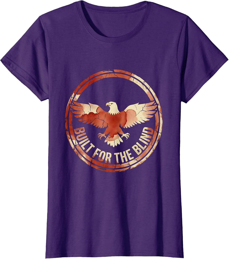 Women's Built for the Blind Duck Camo Hunting Design T-Shirt - Purple