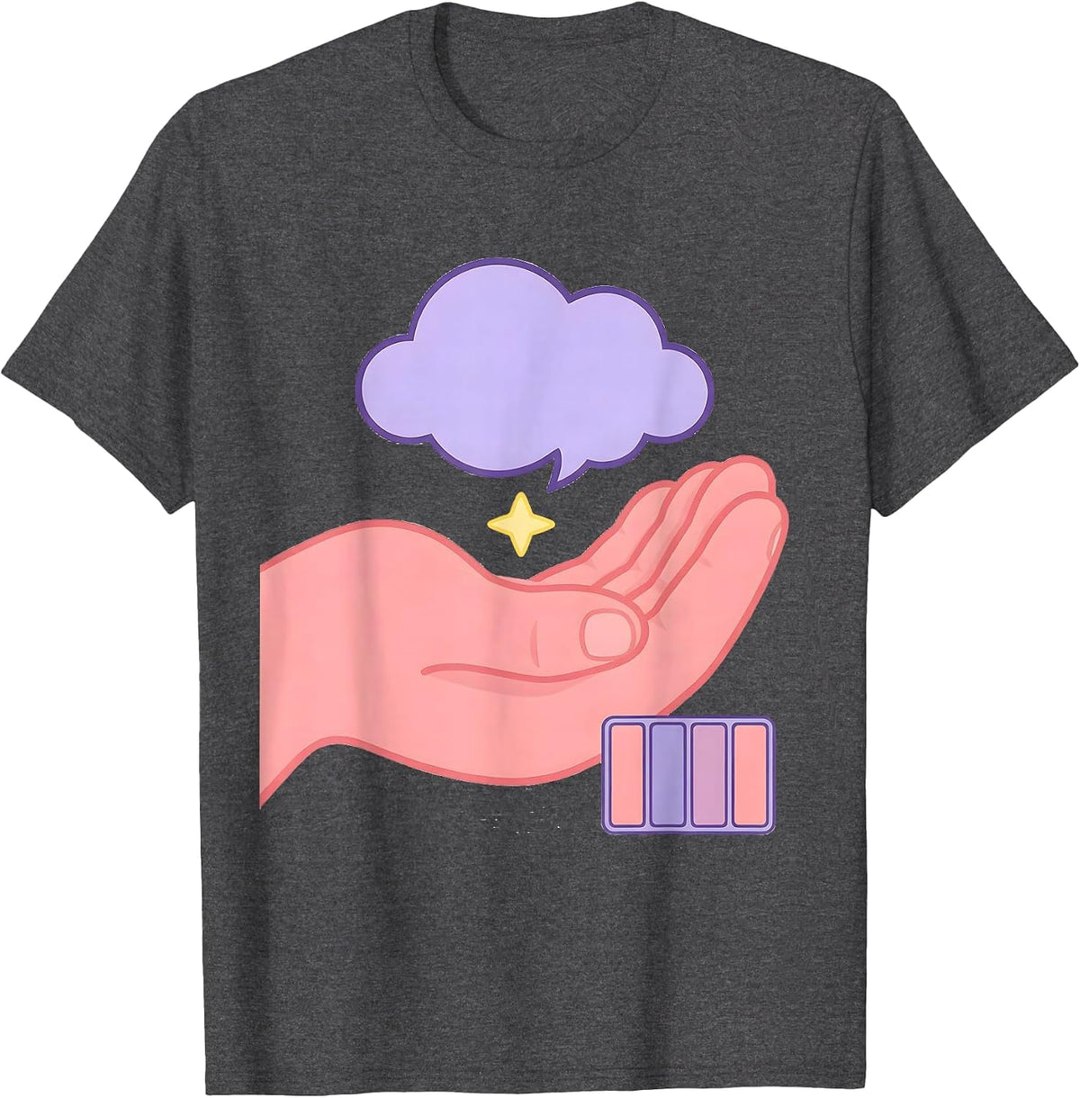 Men's Open Palm ABA RBT Therapist Occupational Pride T-Shirt - Dark Heather Grey