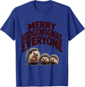 Merry Hedgehogmas Everyone Cute Hedgehog Novelty Animal T-Shirt - Royal Blue