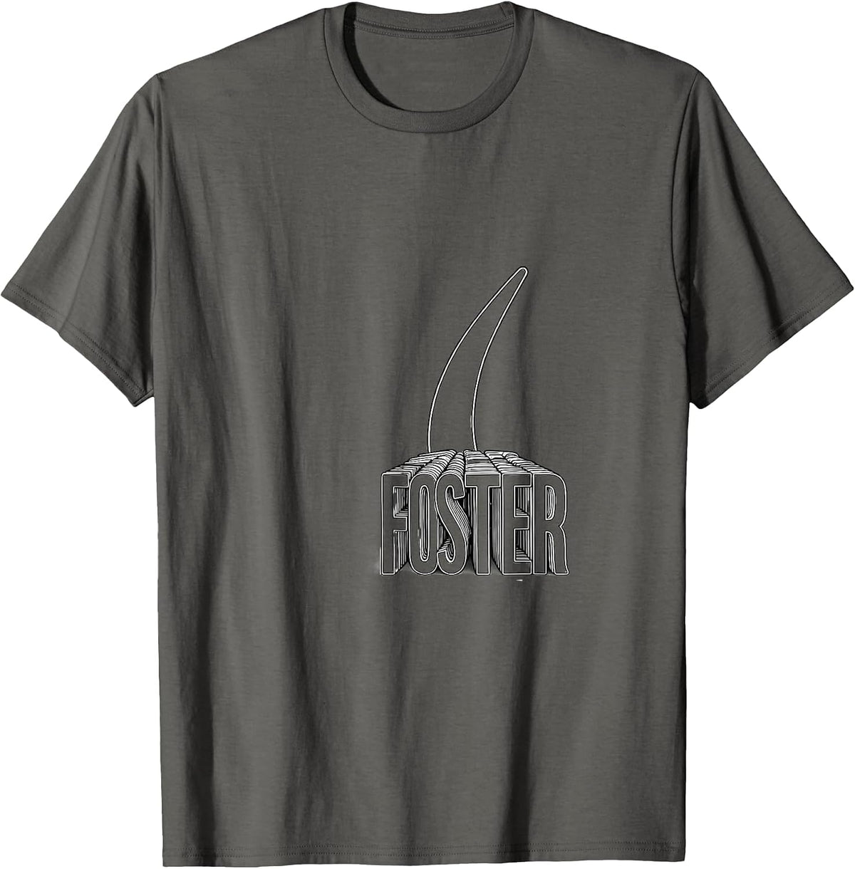 Foster Vintage Western Flag Name Gift T-Shirt - Asphalt Grey