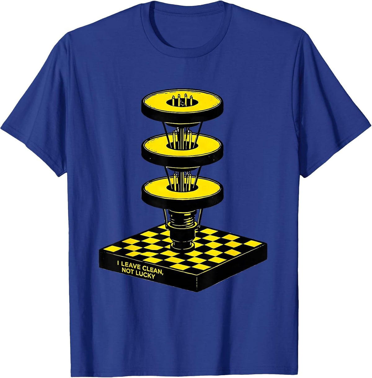 I Leave Clean Not Lucky Bold Racing Humor Drag Racer Gift T-Shirt - Royal Blue
