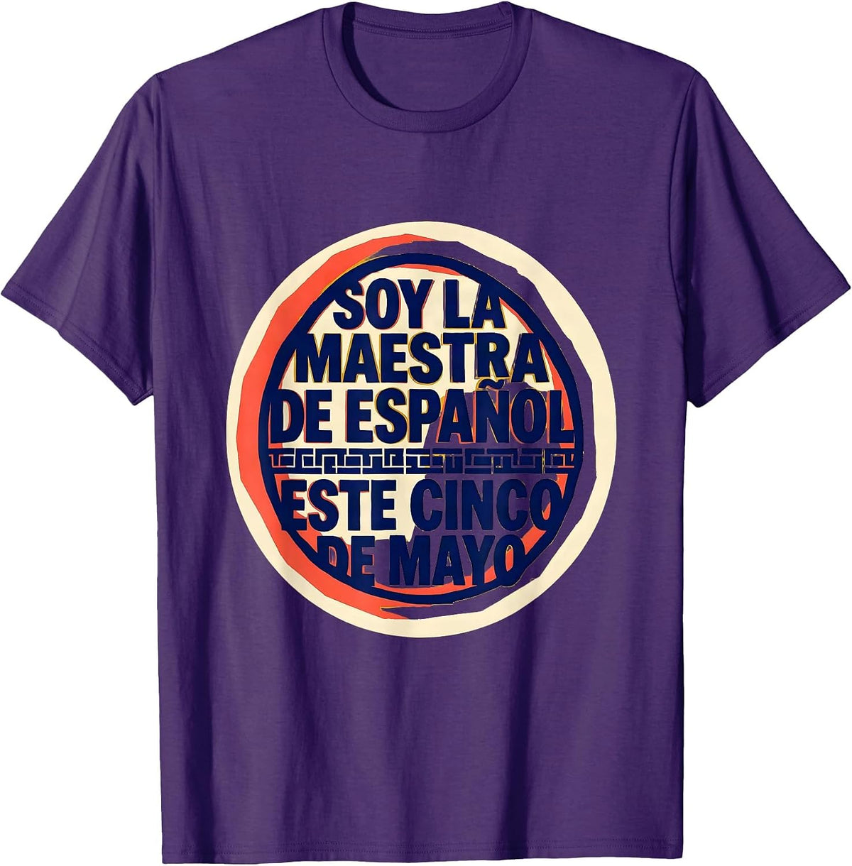 Men's Soy la maestra de Español este Cinco de Mayo Teacher T-Shirt - Purple