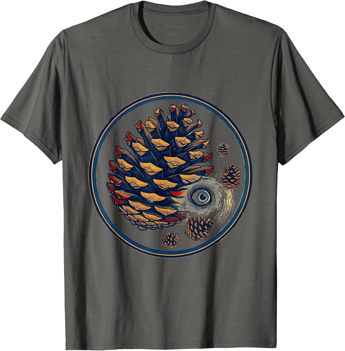 Fibonacci Spiral Sacred Geometry Ratio Math Enthusiast T-Shirt - Asphalt Grey
