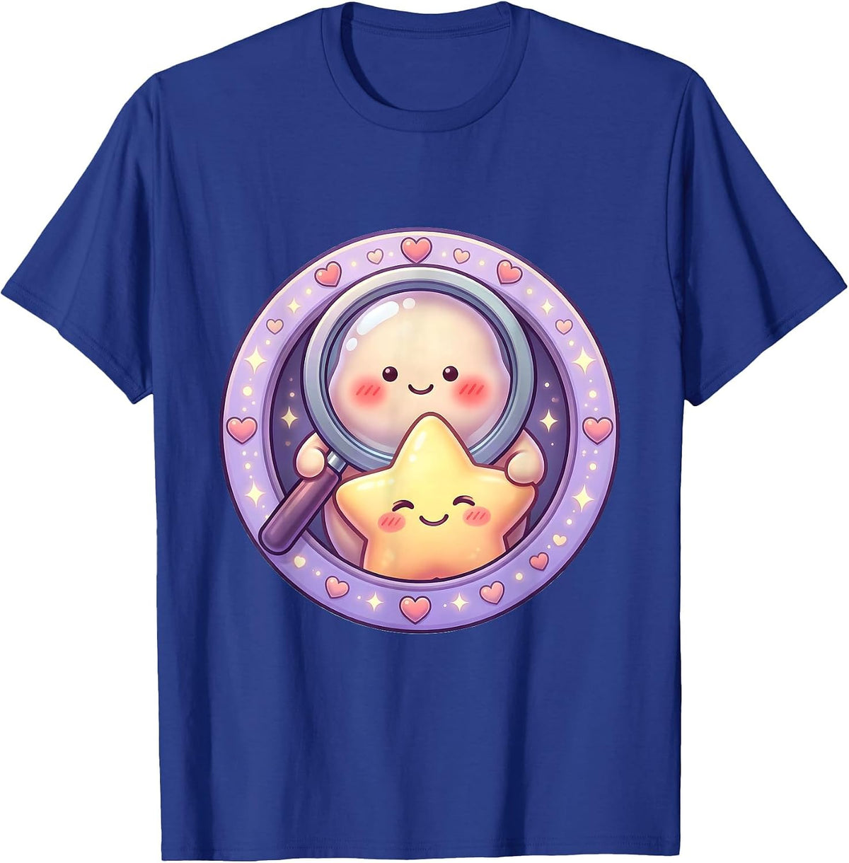 Men's Sped Teacher Magnifying Glass Star Graphic T-Shirt - Royal Blue
