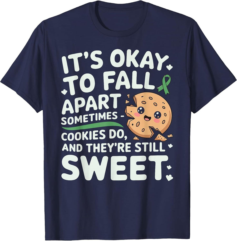 Positive Motivational Mental Health Awareness T-Shirt - Navy Blue