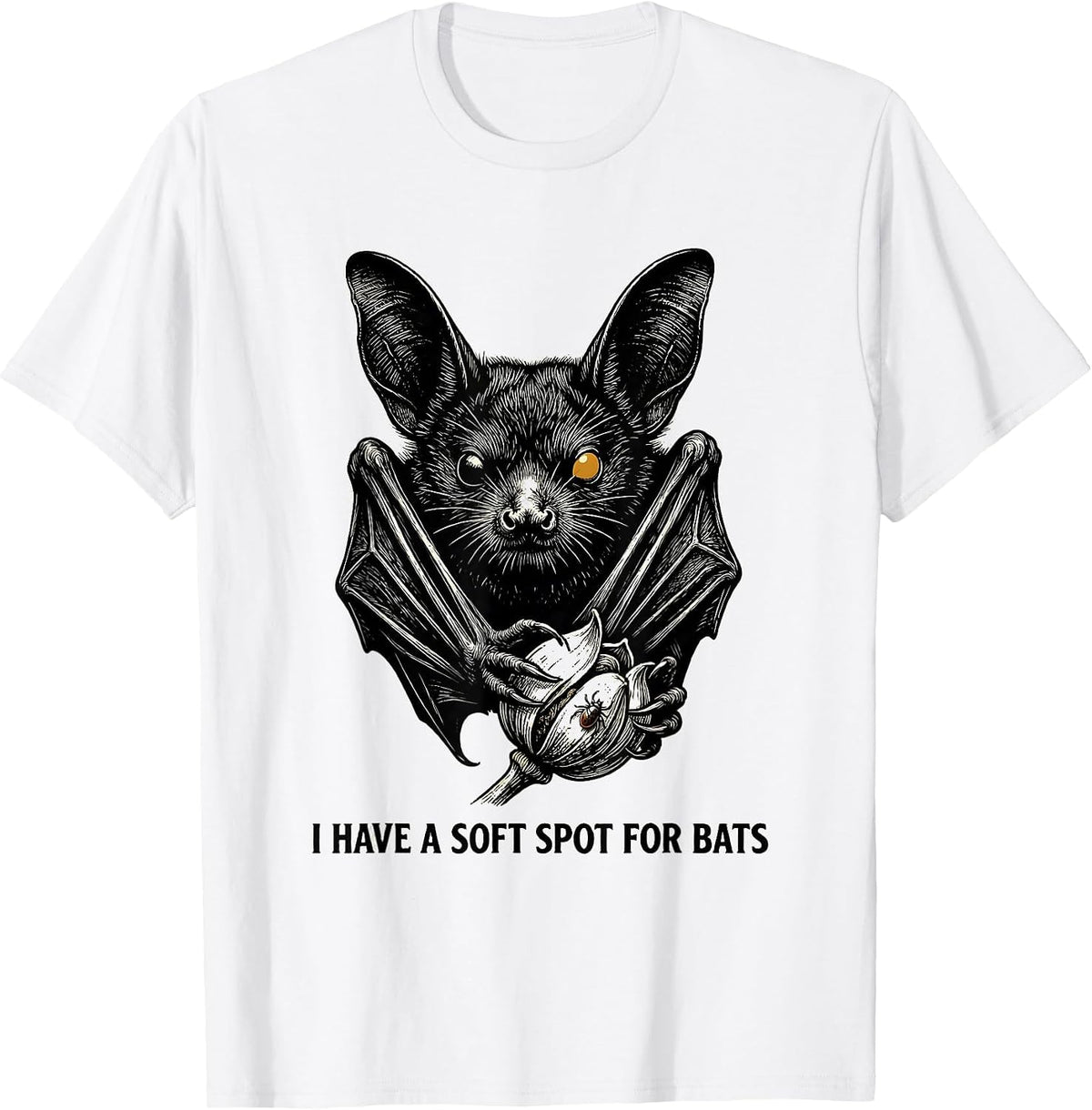 Men's I Have A Soft Spot For Bats Vintage Bat Lover Halloween T-Shirt - White