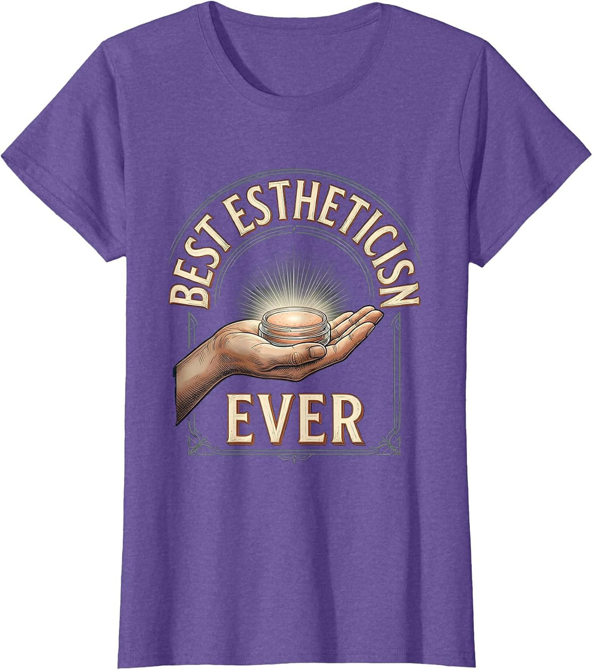 Women's Best Esthetician Ever Vintage Gift for Estheticians National T-Shirt - Purple Heather