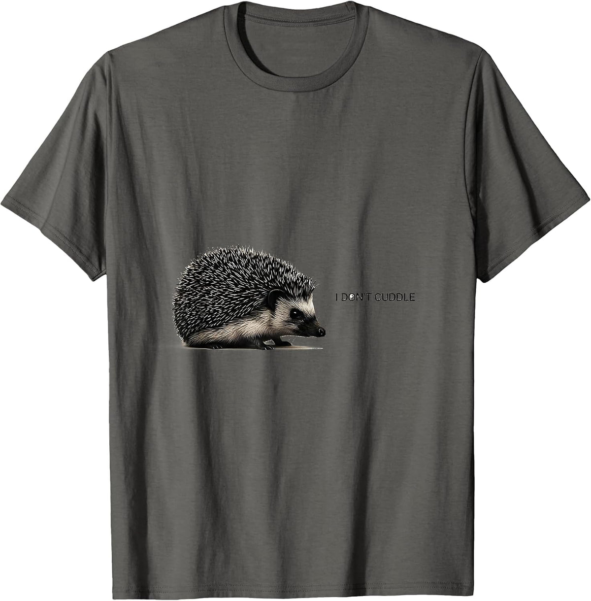 Men's I Don't Cuddle Funny Hedgehog Lover Gift for Kids Women T-Shirt - Asphalt Grey