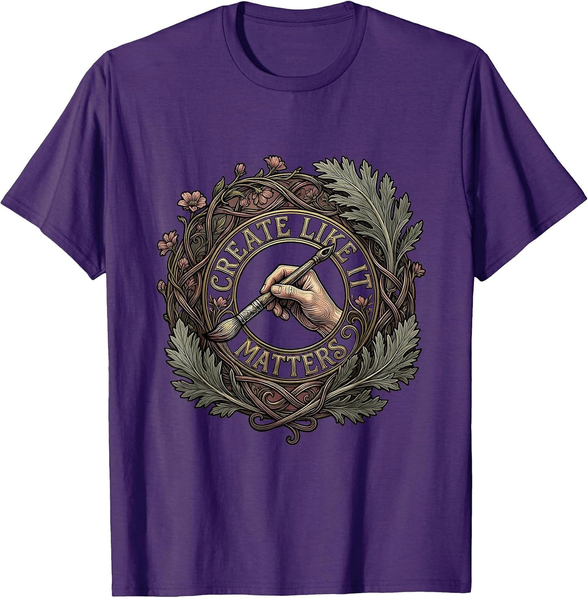 Men's Create Like It Matters Renaissance Art Design T-Shirt - Purple