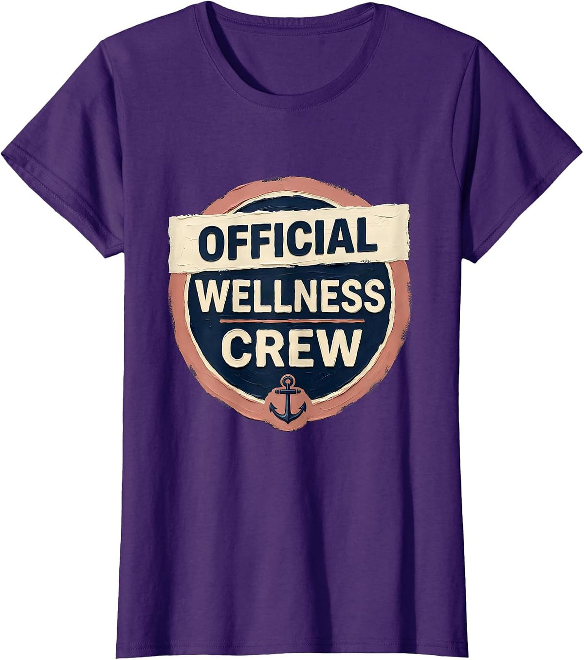 Women's Official Wellness Crew Vintage Health Coach Staff Team Pride T-Shirt - Purple