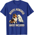 boops honored, ghost included Funny Dog Ghost Dog Mom T-Shirt - Royal Blue