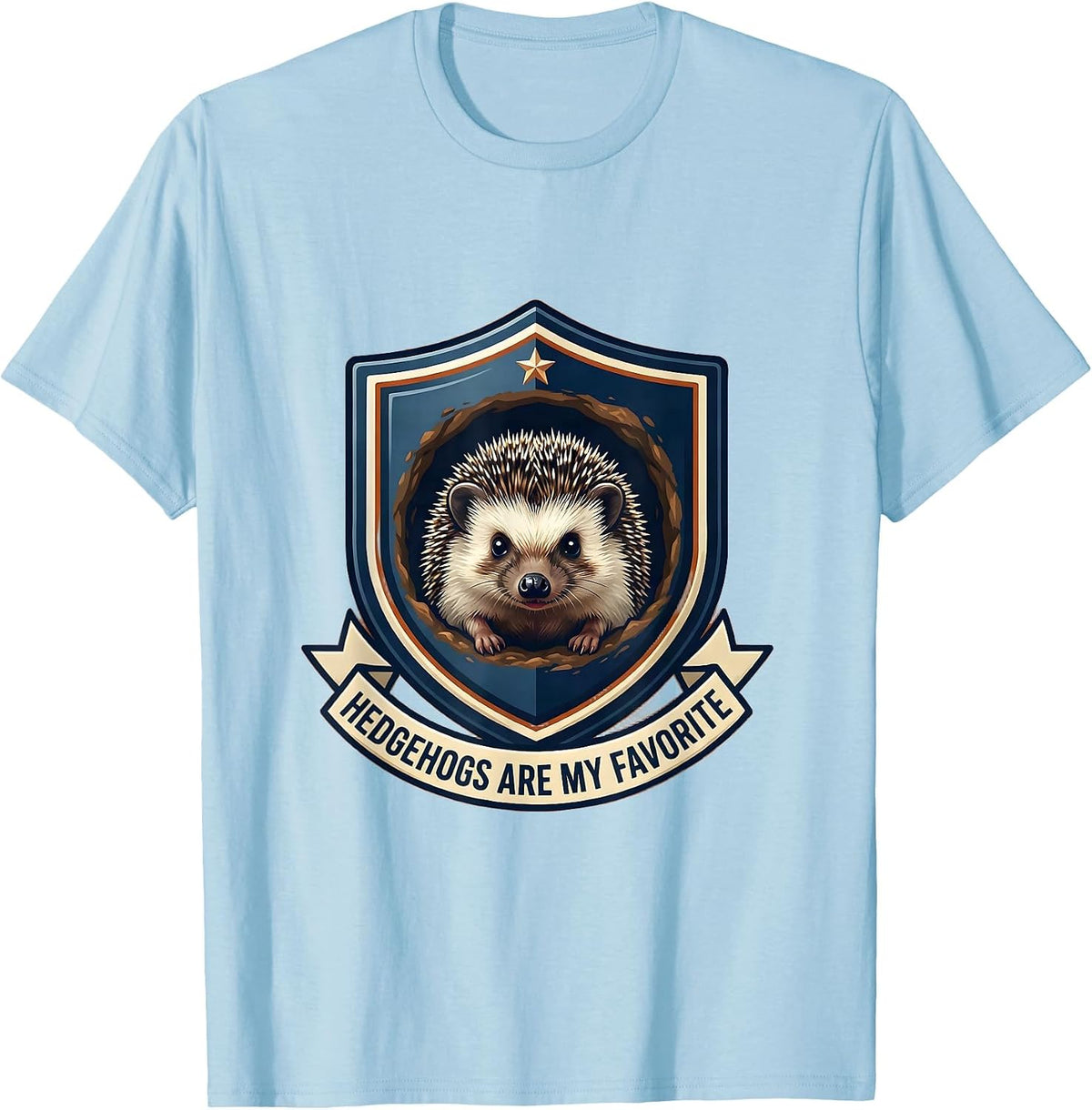 Men's Hedgehogs Are My Favorite Cute Hedgehog Animal Lover Gift T-Shirt - Baby Blue