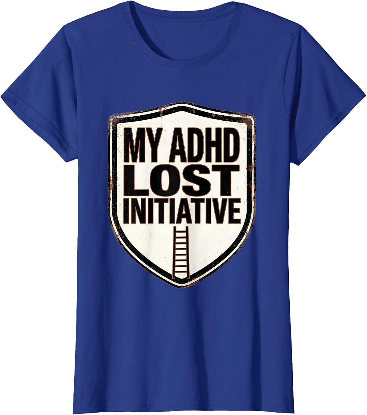 Women's My ADHD Lost Initiative Funny ADHD Gamer Neurodiversity T-Shirt - Royal Blue