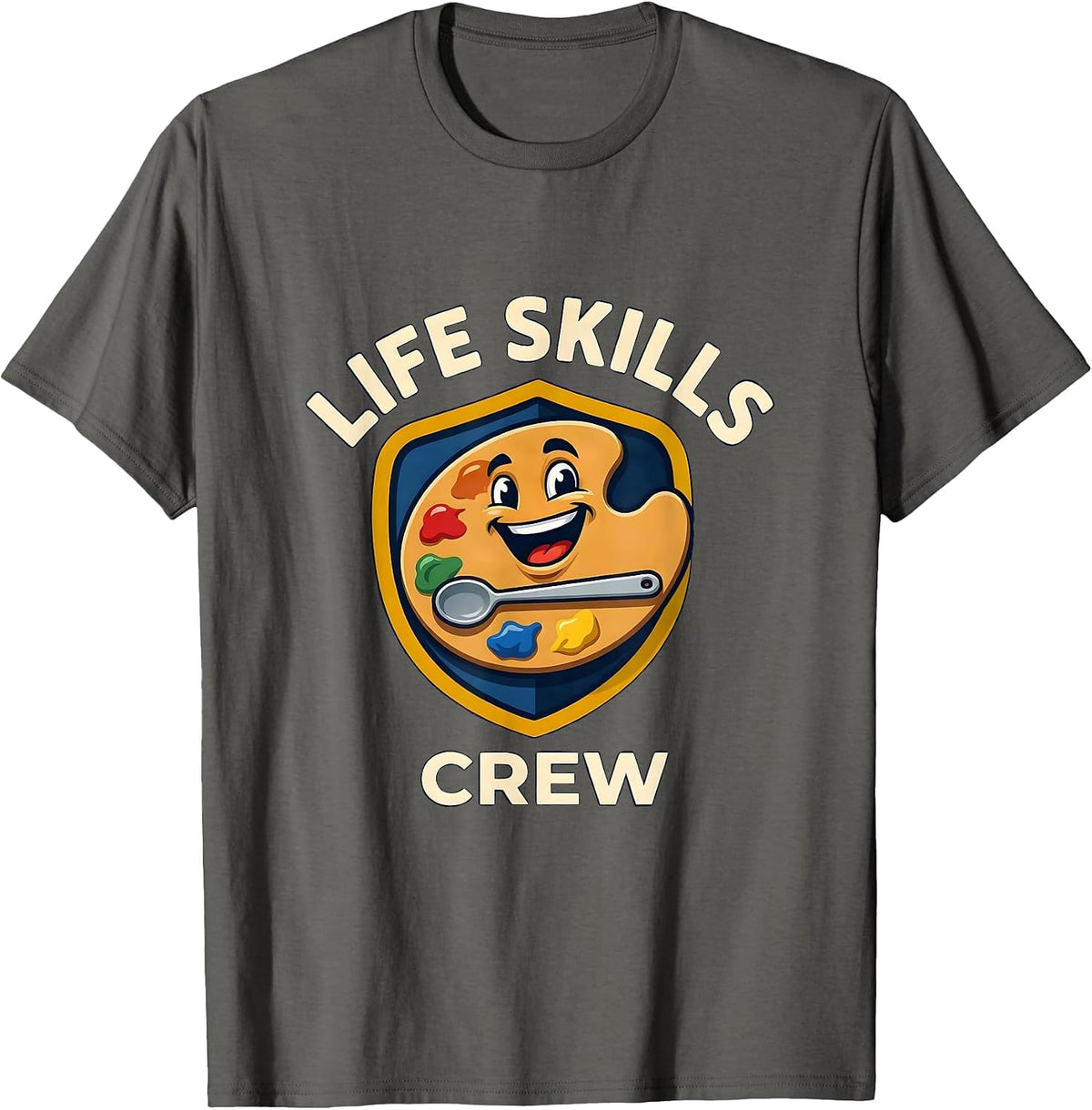 Life Skills Crew Specialist Teacher Team Specials Squad T-Shirt - Asphalt Grey