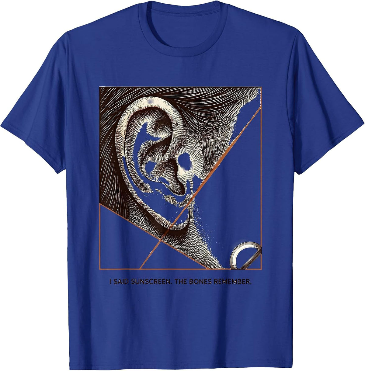 Men's I Said Sunscreen The Bones Remember Funny Esthetician T-Shirt - Royal Blue