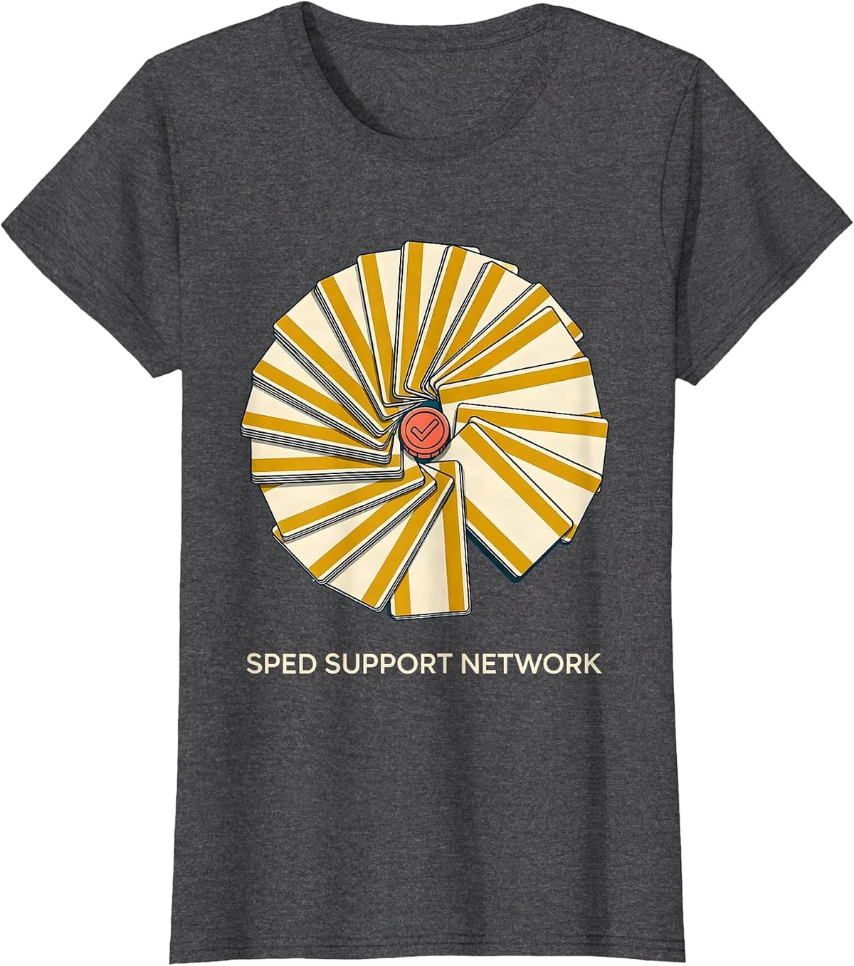 Women's SPED Support Network Midcentury Modern Special Education T-Shirt - Dark Heather Grey