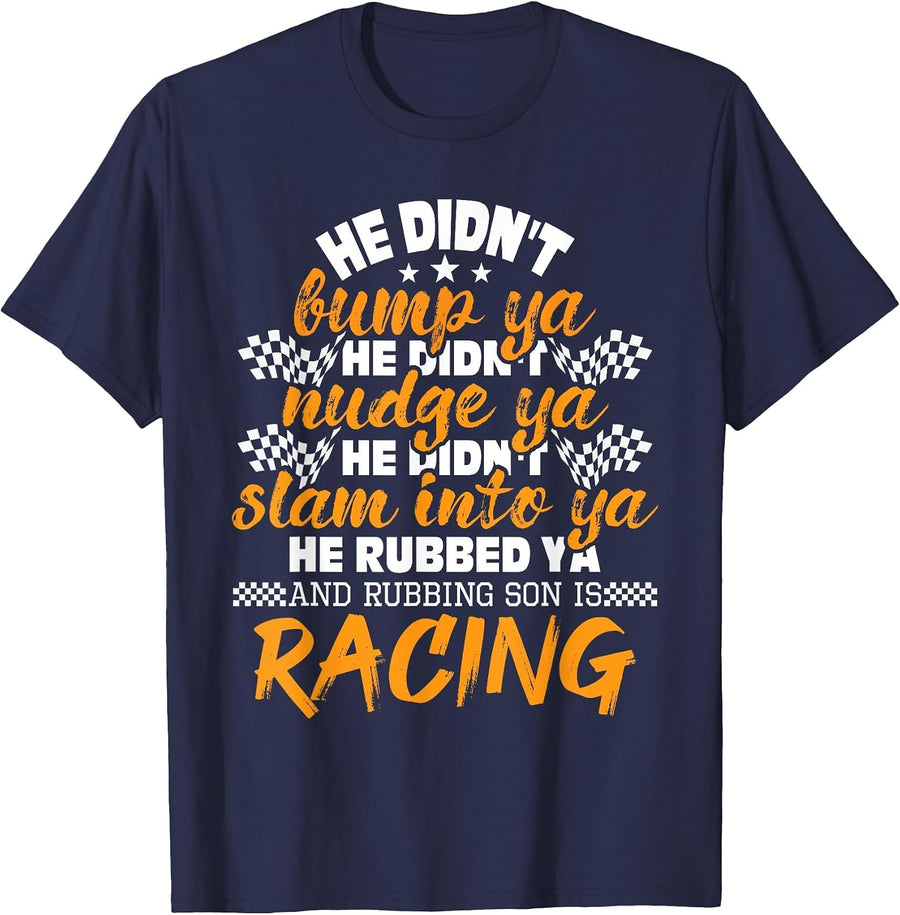 Sprint Car Racer Quote Dirt Track Racing Racecar Lover T-Shirt - Navy Blue