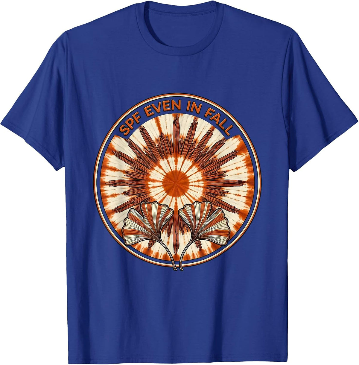 Men's SPF Even In Fall K-Beauty Skincare Routine Design T-Shirt - Royal Blue