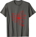 Spider Web Heart Valentine Day Couple Matching Design for T-Shirt - Asphalt Grey
