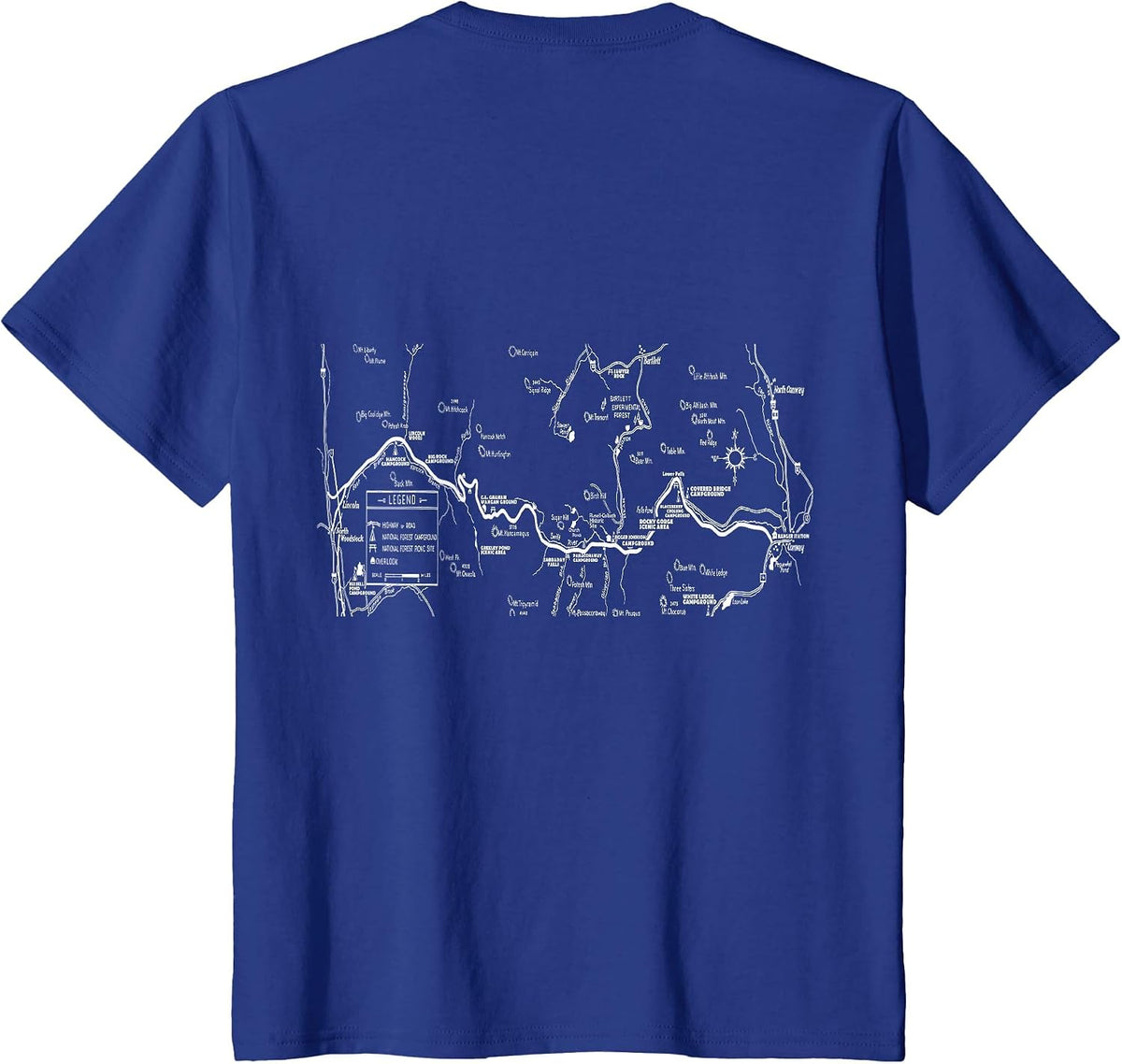 Camp the Kancamagus T-Shirt - size chart