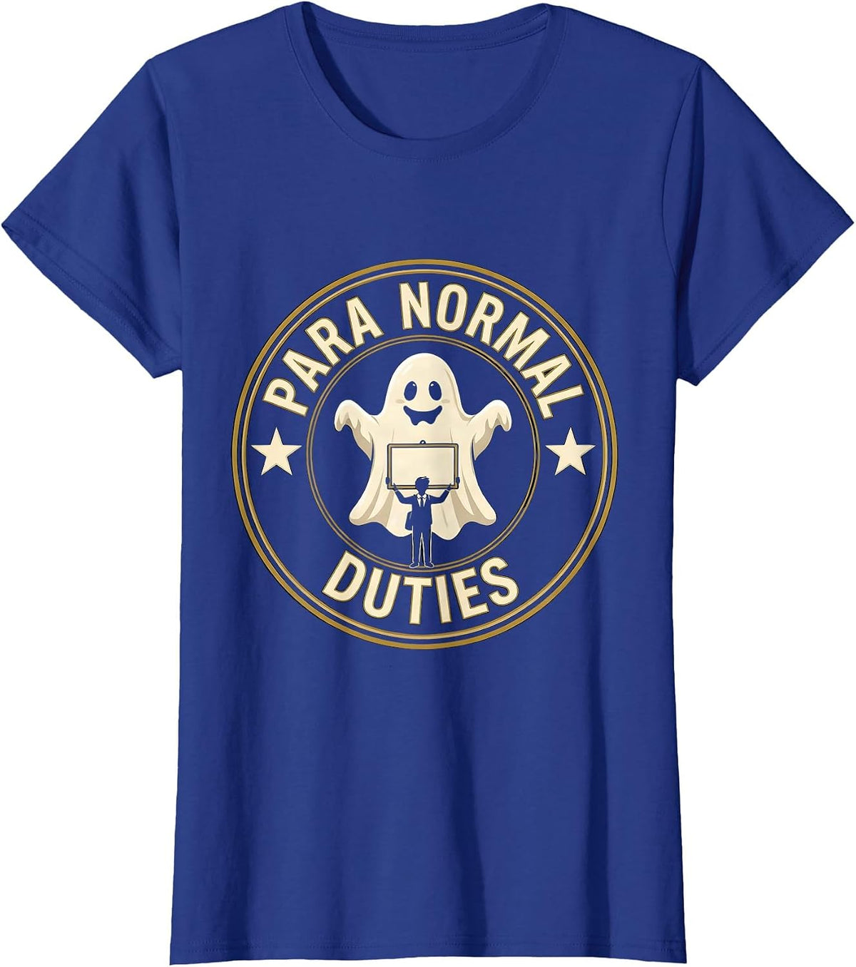 Women's Para Normal Duties Ghost Para Normal Activities SPED Teacher T-Shirt - Royal Blue