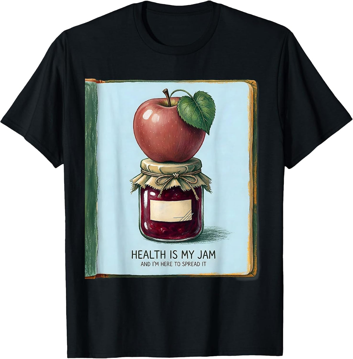 Men's Health Is My Jam And I'm Here To Spread It Teacher T-Shirt - Black