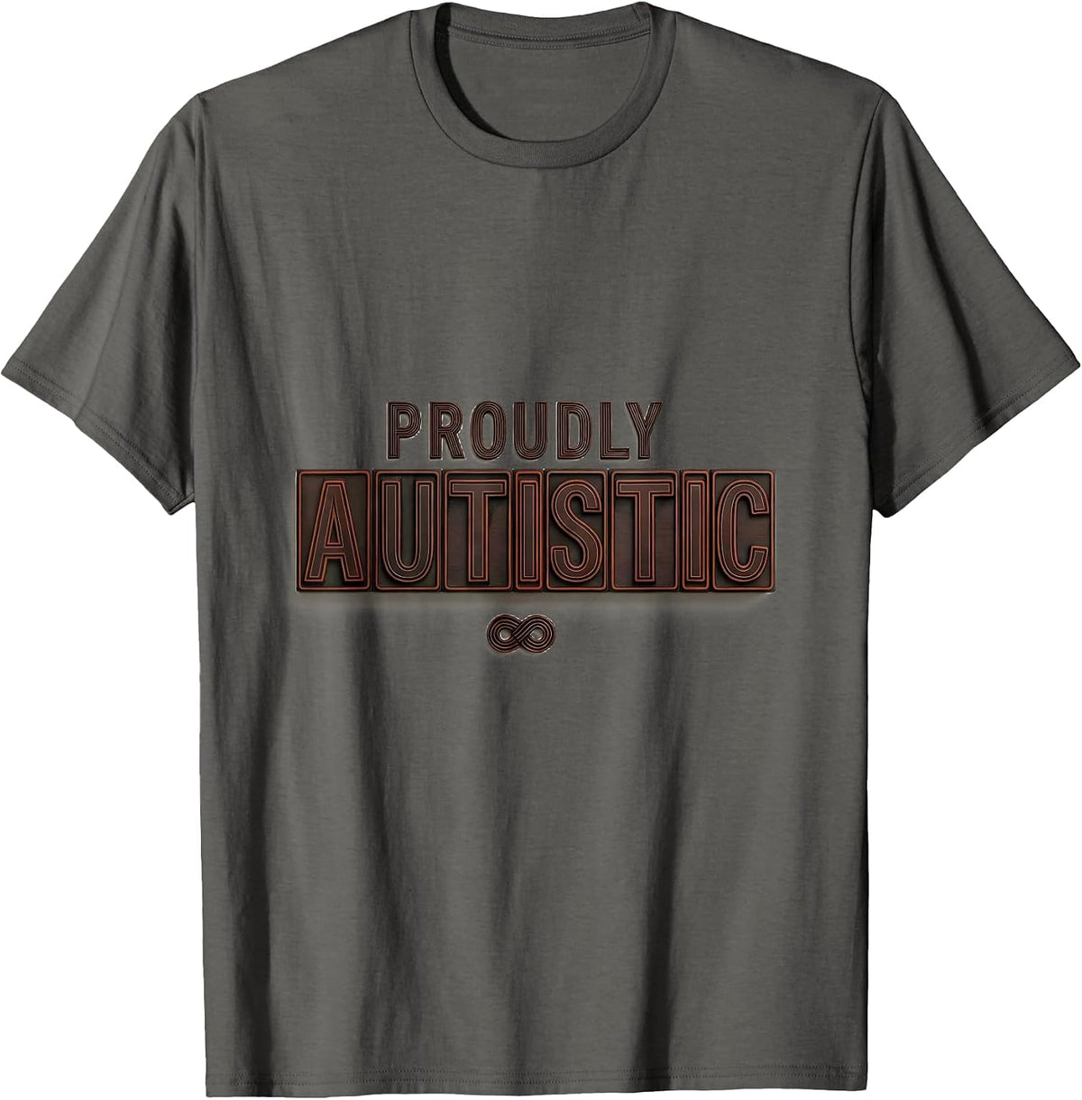 Men's Proudly Autistic Neurodiversity Identity Gift Awareness T-Shirt - Asphalt Grey