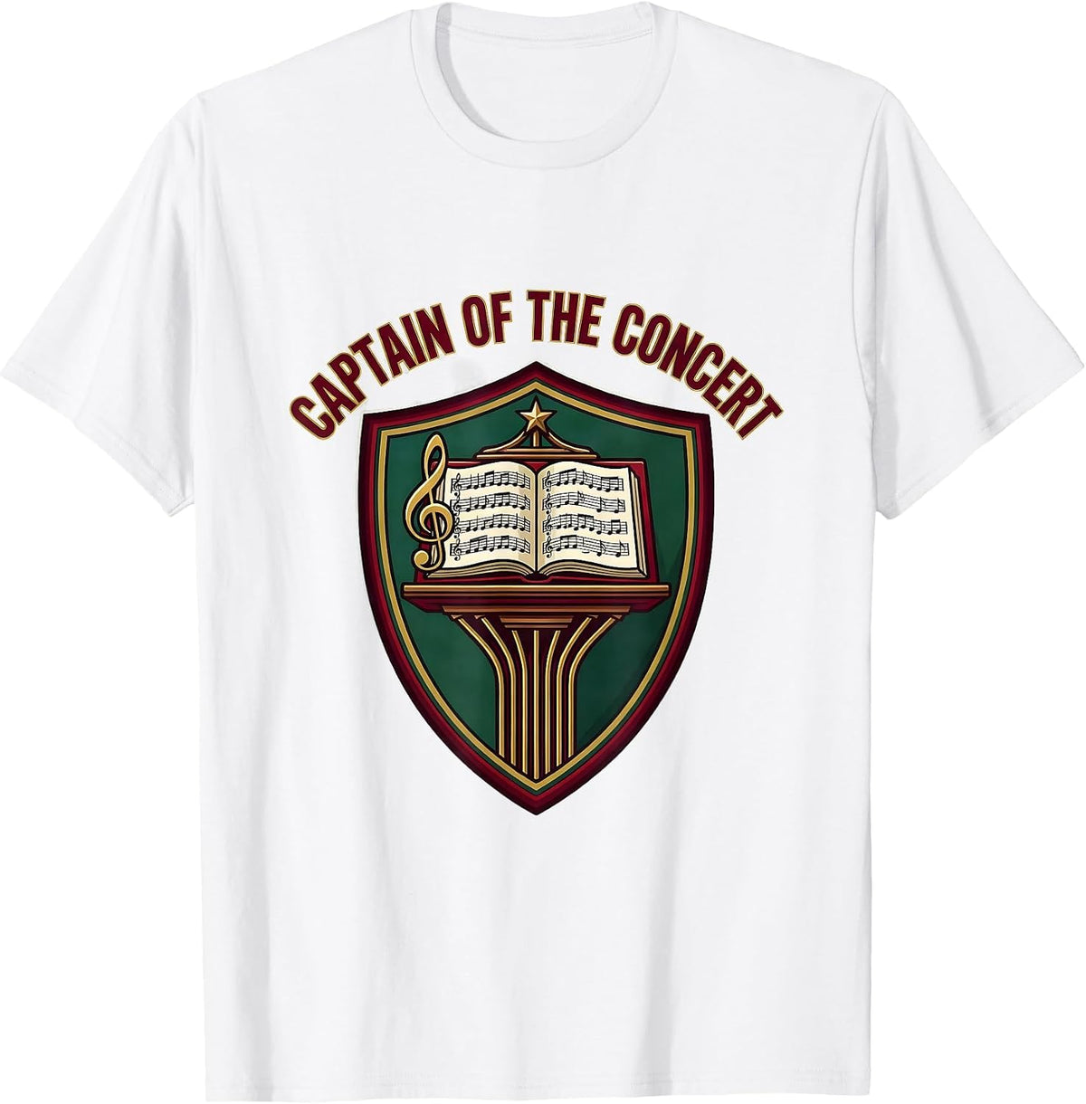 Men's Captain Of The Concert Festive Music Teacher Christmas T-Shirt - White