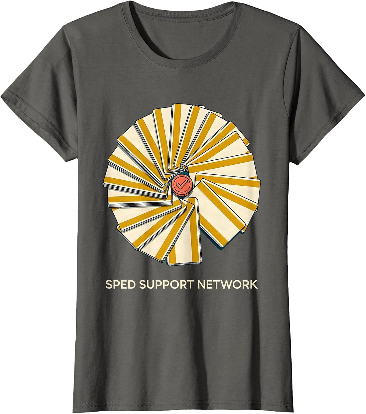Women's SPED Support Network Midcentury Modern Special Education T-Shirt - Asphalt Grey