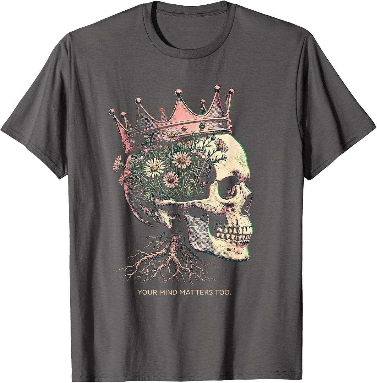 Your Mind Matters Too Mental Health Awareness T-Shirt - Asphalt Grey