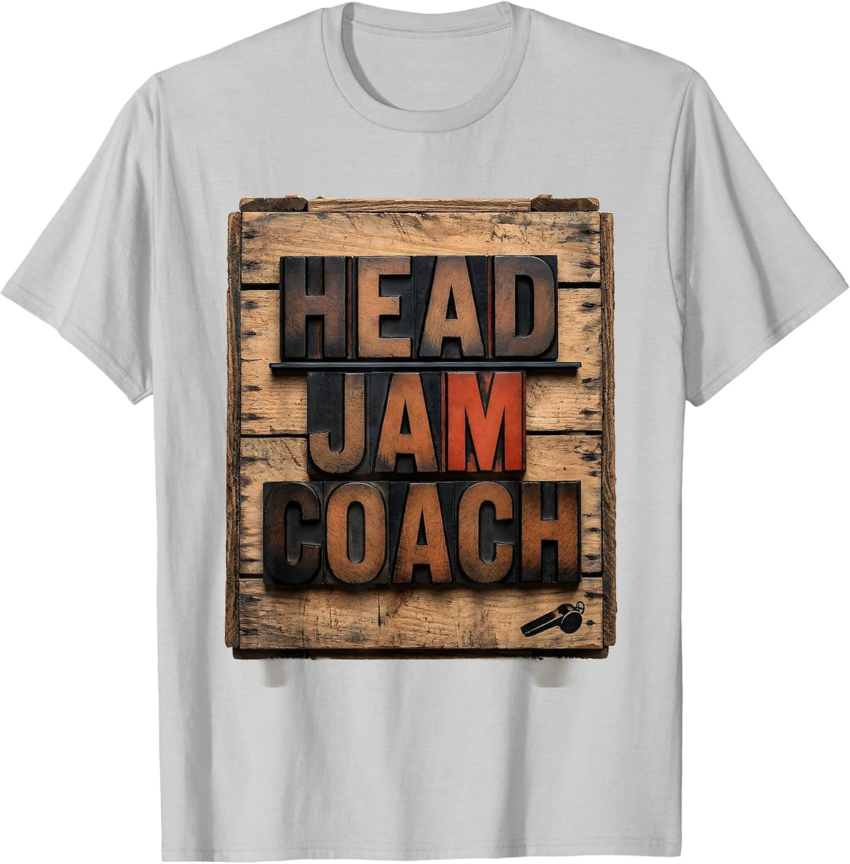 Men's Head Jam Coach Wholesome School Staff Role Label T-Shirt - Silver Grey