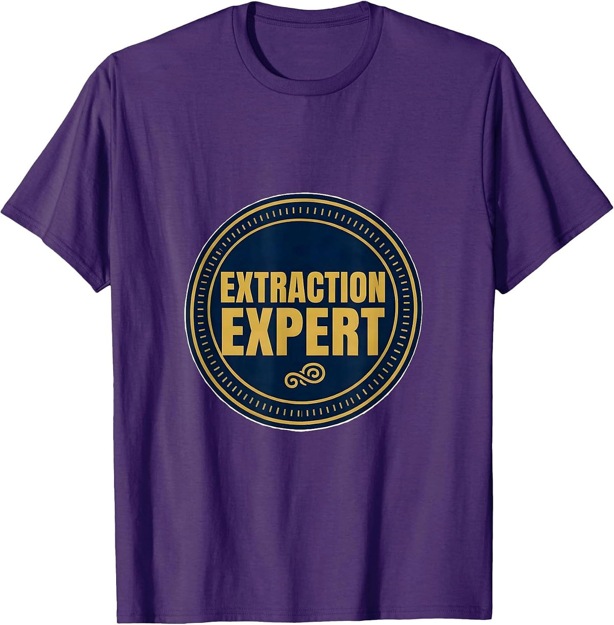 Men's Extraction Expert Esthetician Skincare Humor Workwear T-Shirt - Purple