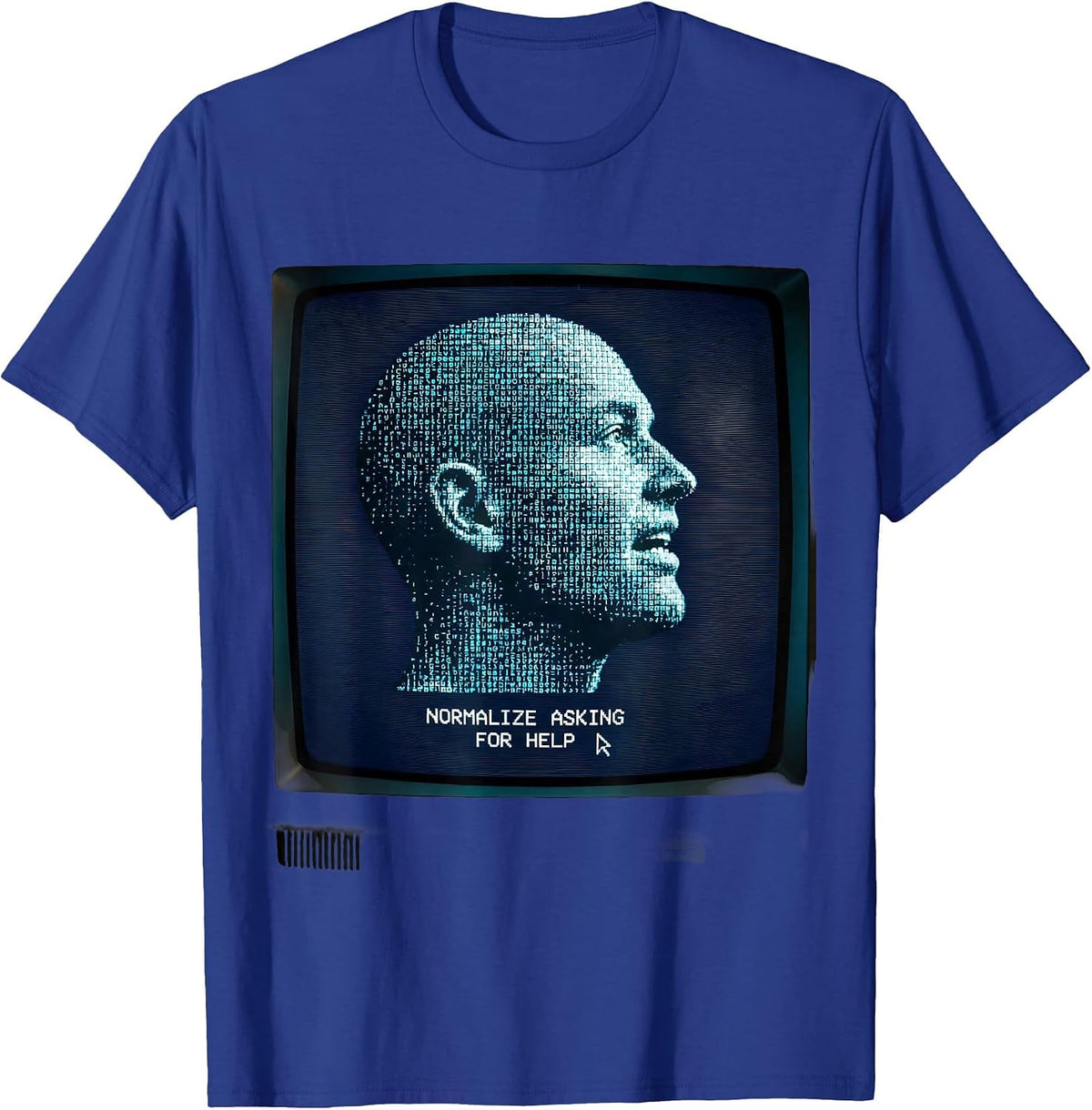 Normalize Asking For Help Mental Health Matters T-Shirt - Royal Blue