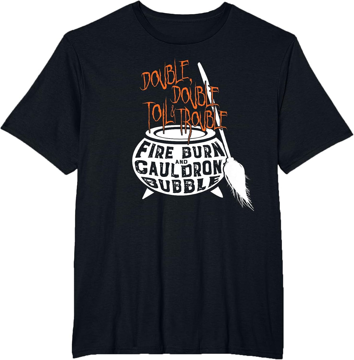 Double, Double Toil & Trouble Shakespeare Halloween T-Shirt - Black