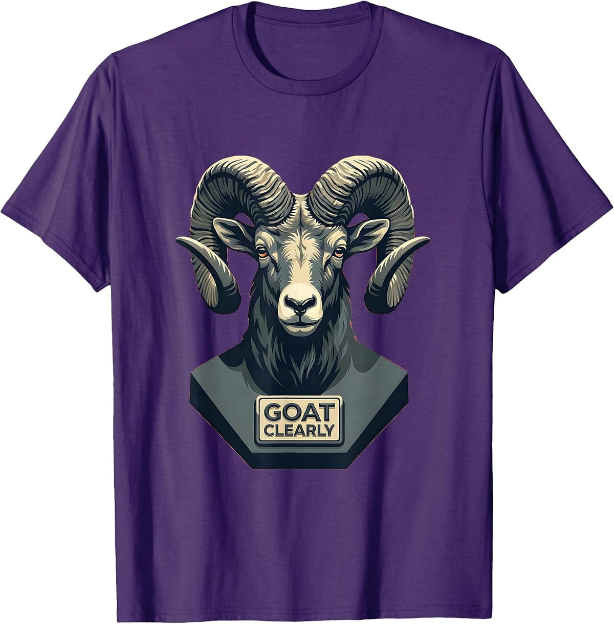 Men's GOAT CLEARLY Funny Goat Owner Farm Animal Humor T-Shirt - Purple